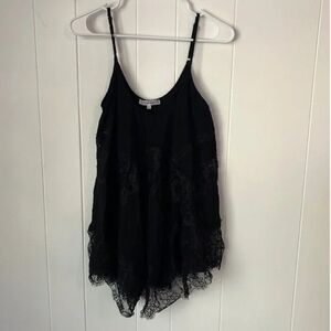 Lisa Robertson Black Lace Tank Top Blouse